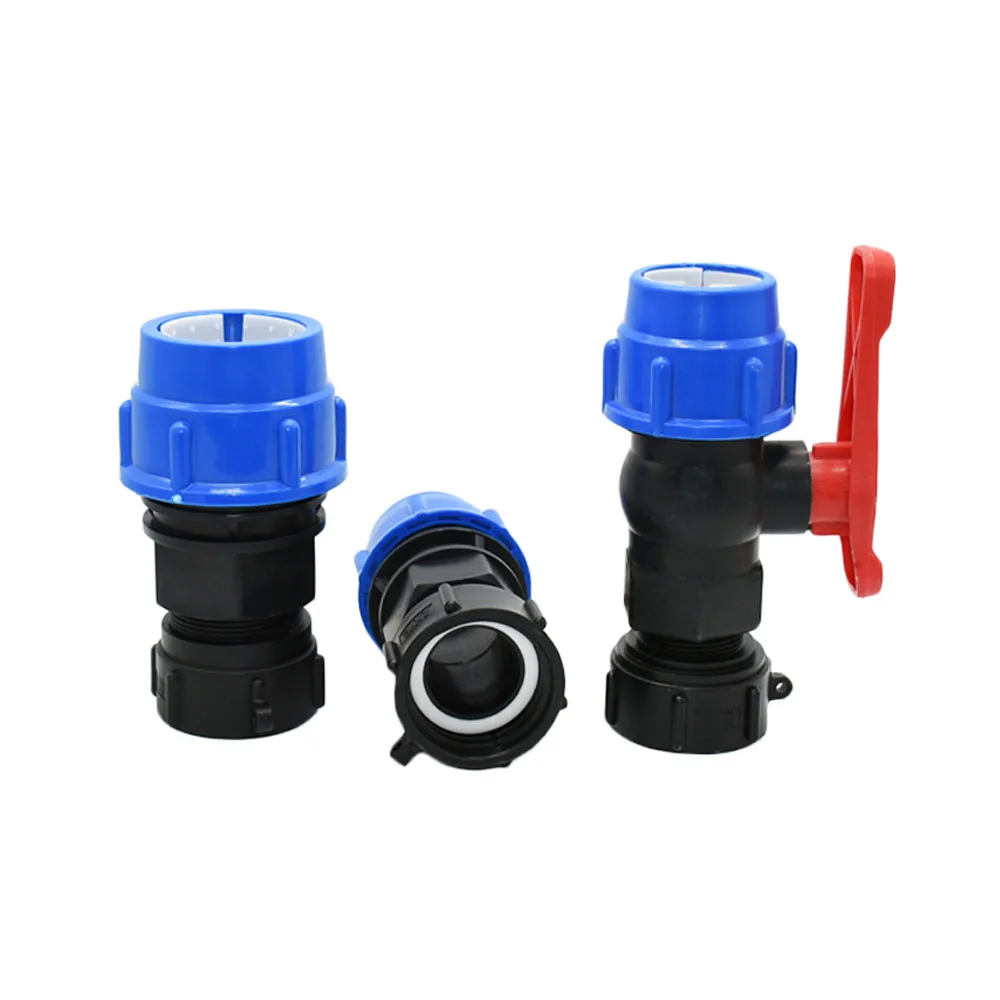 

50/60mm Pe Pipe Tee Quick Connector S60x6mm IBC Connector Tap Water Tap Pipe Plastic Fittings