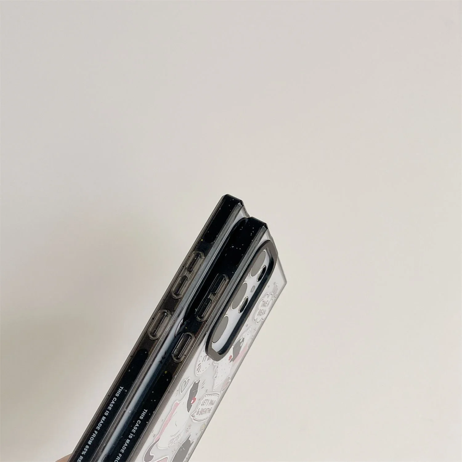 Black Cat Acrylic Black Border Case for Samsung Galaxy S22 S23 S24 Ultra S22+ S23+ S24 Plus Cover Protective Case