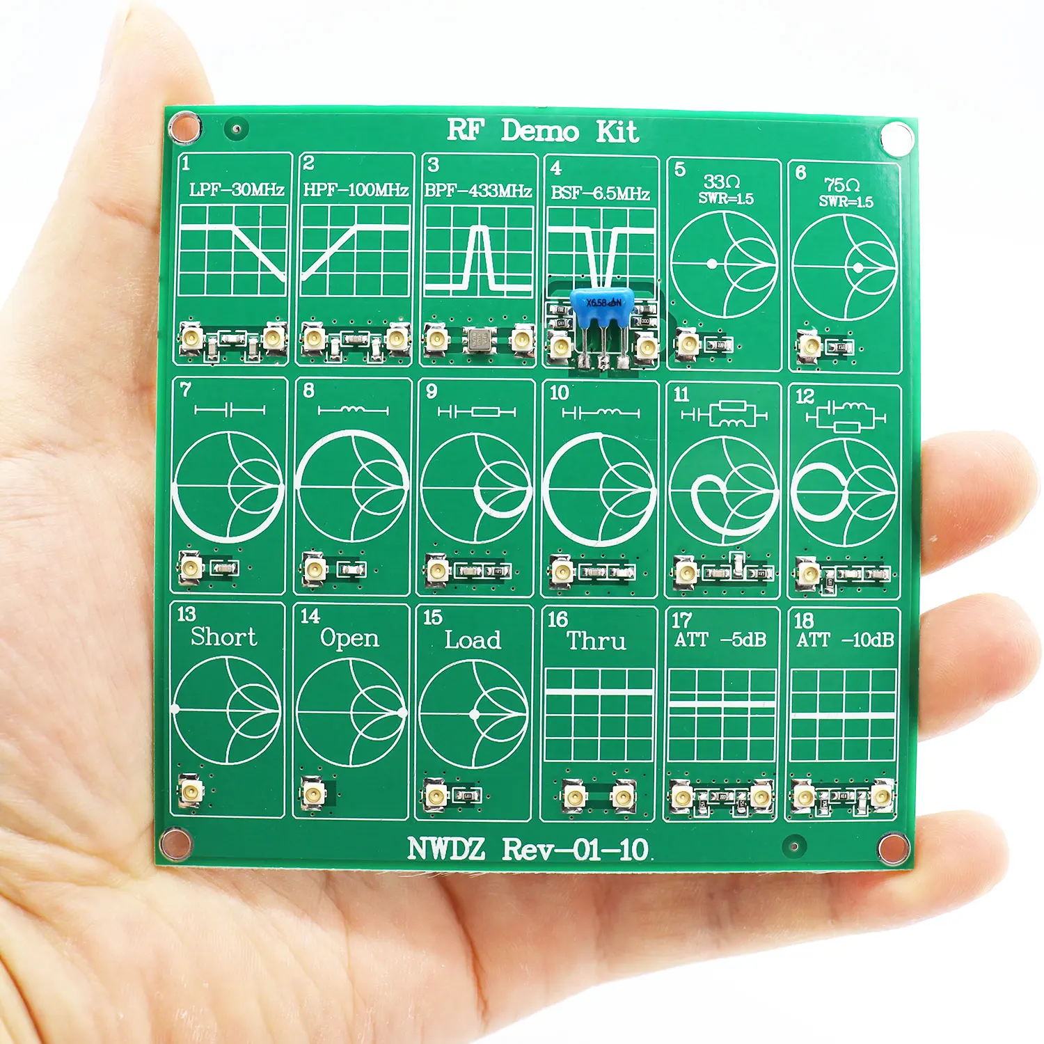 Frequency Test Board RF Demo Kit NanoVNA RF Tester Board Filter Attenuator for Nano VNA-F Nano VNA-H Vector Network Analyzer Kit