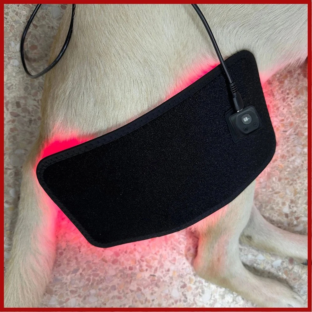 LED Red Light Therapy Belt for Pain Relief 660nm 850nm Red Infrared Light Pad for Waist,Back,Abdomen,Knees,Wrists Joints Muscle