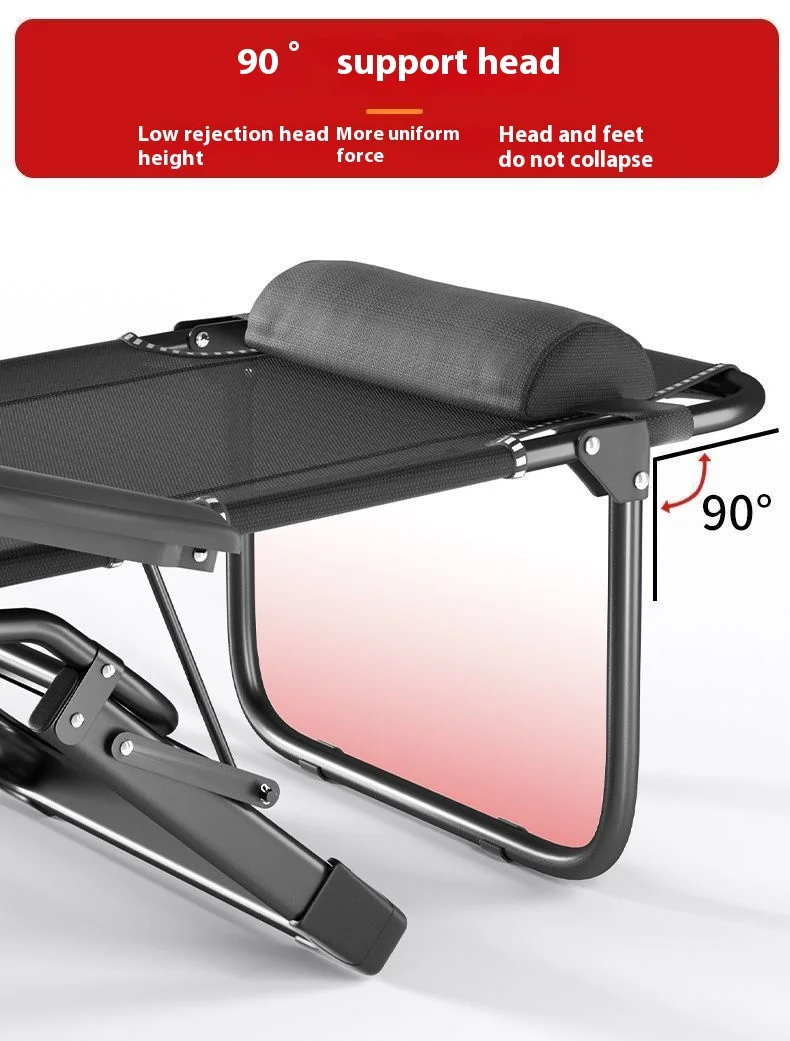 GIANXI Outdoor Recliner - Padded Folding Lounge Chair with Phone Stand