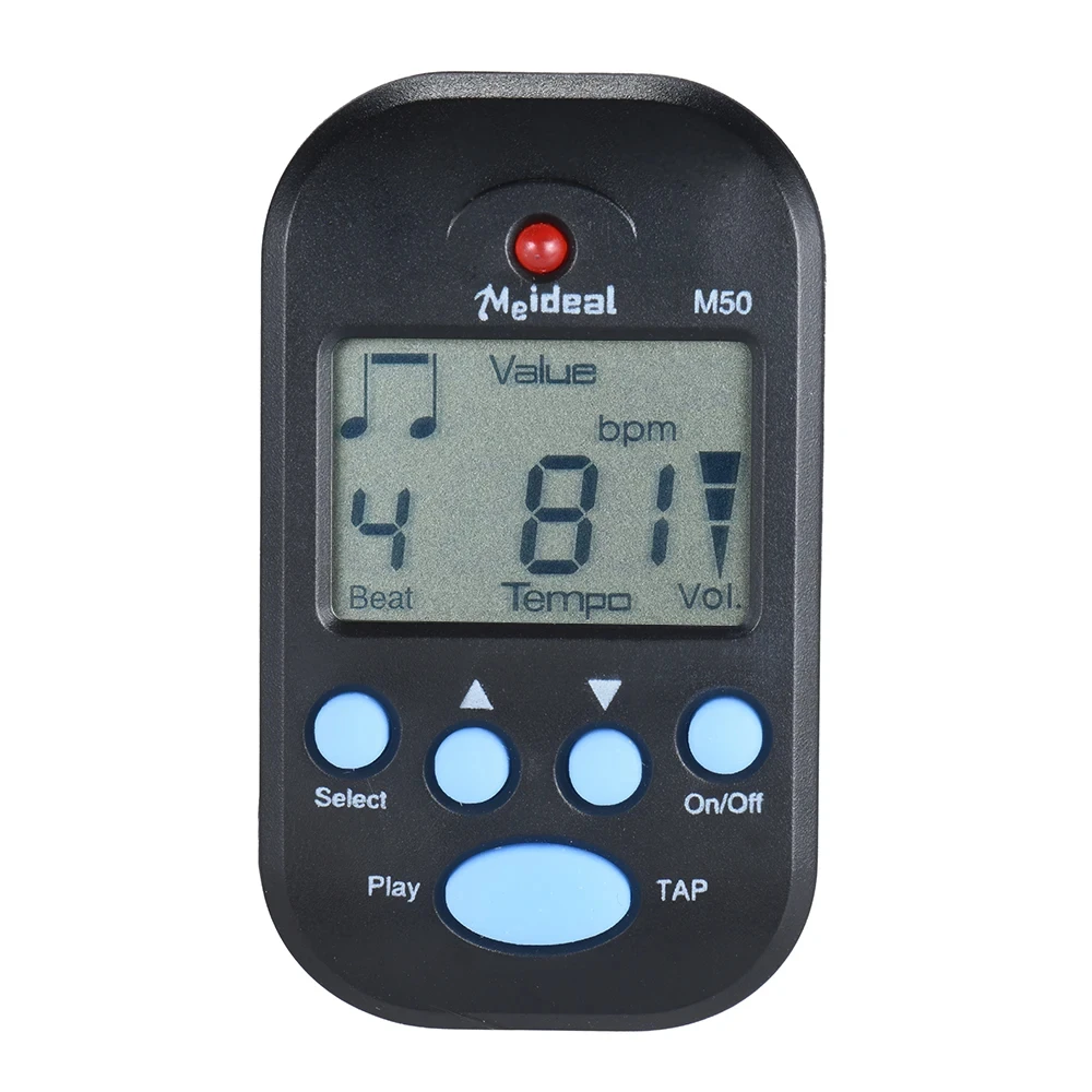 M50 Mini Metronome Professional Clip-on LCD Digital for Guitar Violin Bass Musical Instruments Accessories