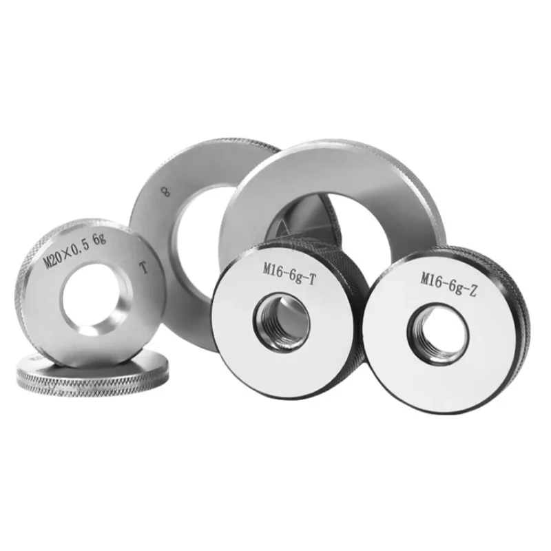1SET(1*GO+1*NOGO) 6g M16-M21.5 비표준 미터법 미세 나사산 링 게이지 M16M17M18M19M20M21M21.5 오른손잡이용 측정 도구