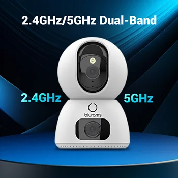 Blurams ,2.4G/5GHz WiFi,Dual Screen Machine with Linked Tracking And Dual Lens Linkage for Security And Surveillance,Bluetooth 1
