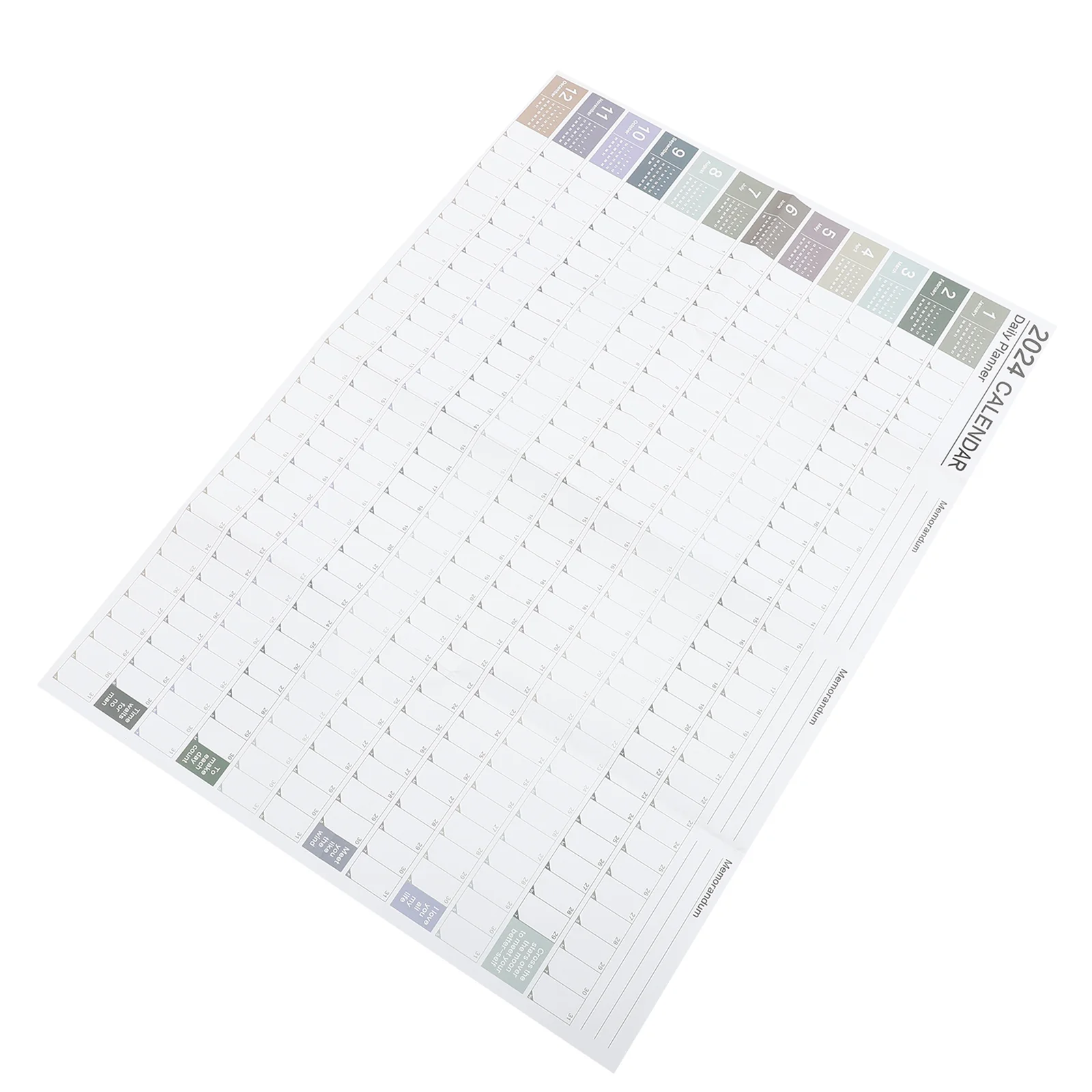 

2024 Wall Calendar Agenda Schedule Planning Year Planner Decorative Daily Yearly