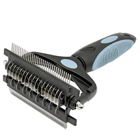 3 in 1 Pet Grooming Hair Brush Dog Deshedding Remover Double Sided Shedding Comb with Stainless Steel Teeth Fur Knot Cutter 1