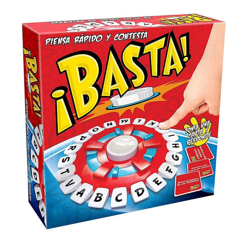 New Basta Spanish Tapple Word Game-English Tapple Games Version Quick Thinking Letter Pressing Board Game-Christmas Halloween