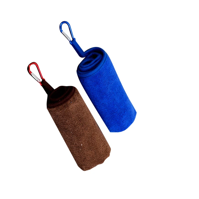 2pcs Fishing Towels with Carabiner Absorbent Sports Towel Outdoors