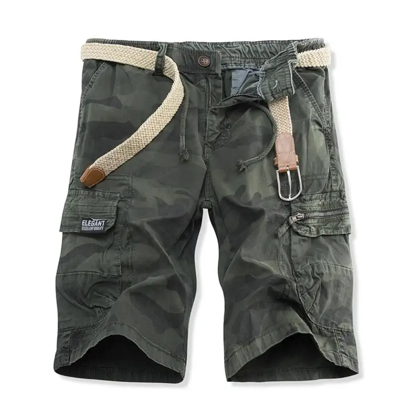 Per Uomo Pantaloncini Cargo Pantaloncini Da Esterno Bermuda Shorts Da Allenamento Pantaloncini Casual Coulisse Multi Tasche Gamba Dritta Semplice Tras P18123670 - Foto 2