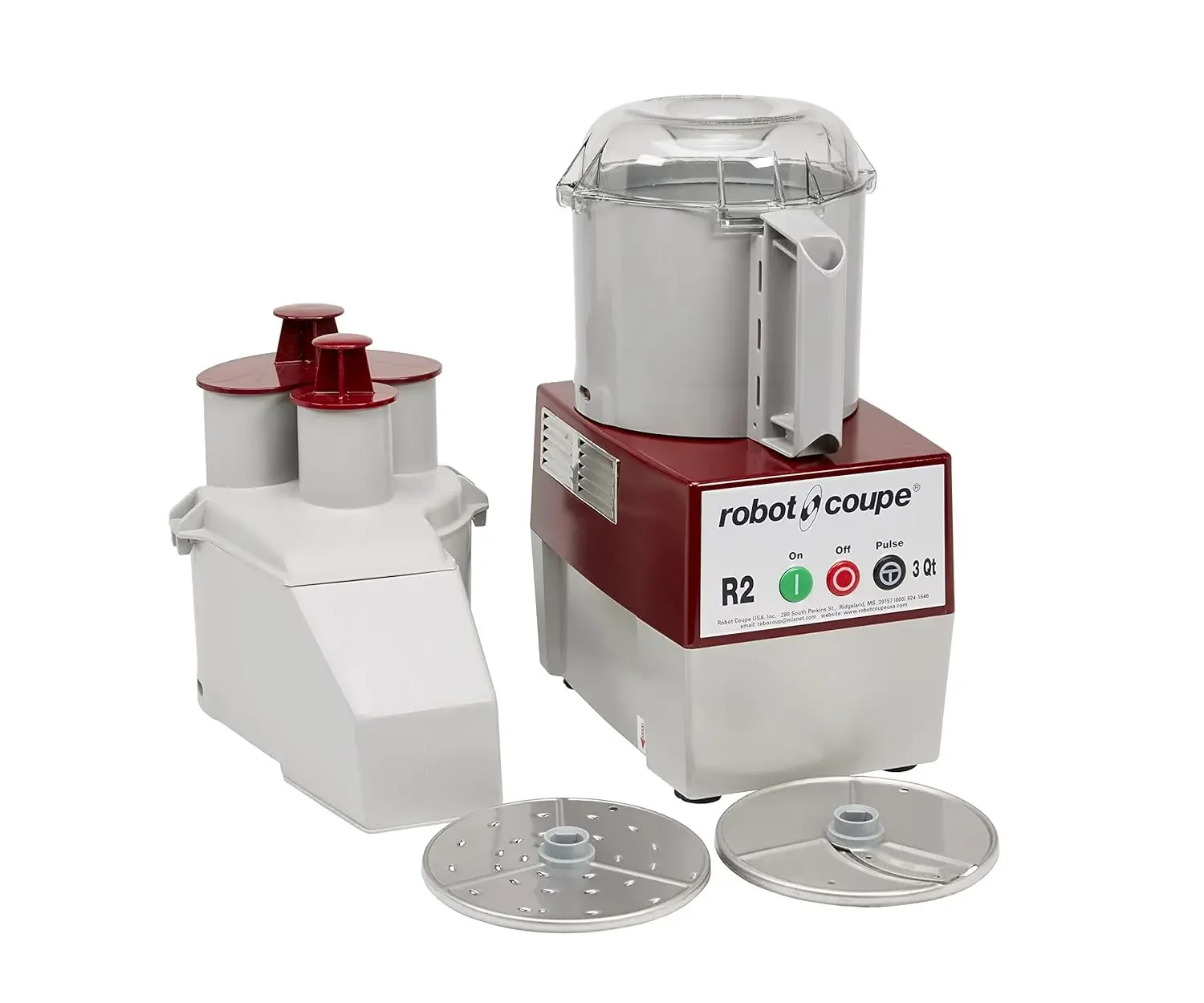Continuous Feed Combination Food Processor with 2.9 L Polycarbonate Bowl 1 HP 120 Volts Button Control Panel