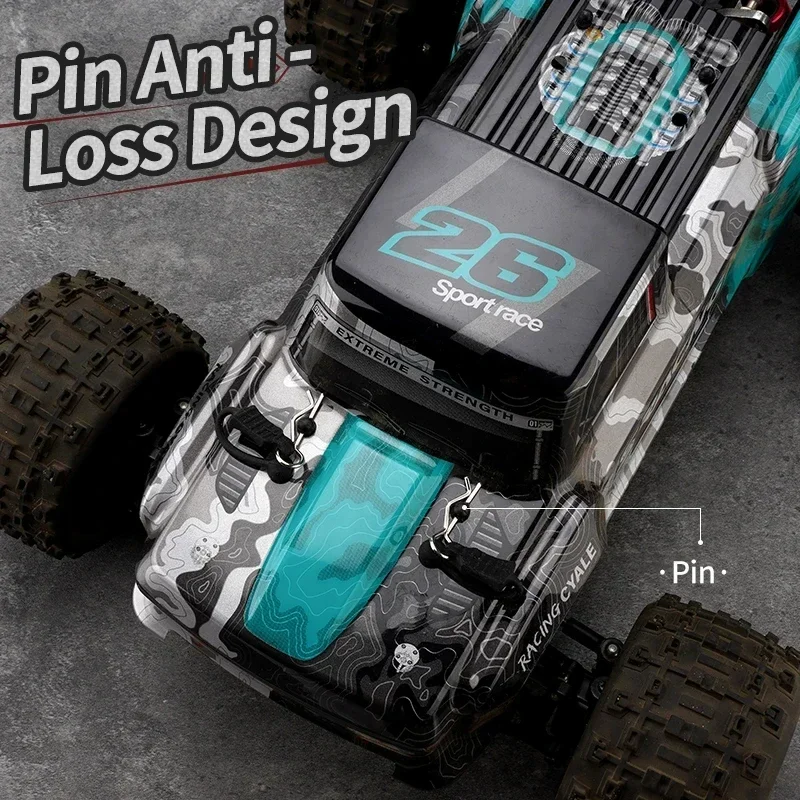 JJRC Q146 High-Speed Ample Power RC Racing Electric Four-Wheel Drive Alloy Off-Road Sports BigFoot Short Card Toy Christmas Gift 3