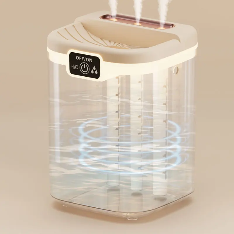 Three Nozzle Night Light Humidifier, 2L Large Capacity Silent Water Refill Type-C Air Purifier for Bedroom Living Room. 5