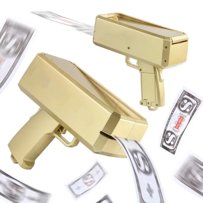 

Shooting Paper Play Spray Money Toy Cash Rain Money Making Machine Suitable For Wedding Birthday Party Gold Shiny Surface Money