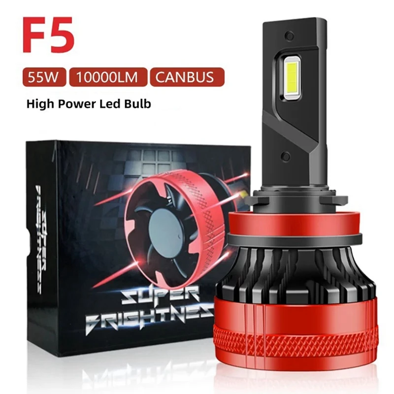 LED Canbus 고출력 헤드라이트 터보 램프, F5, 110W, 2PCs, 10000LM