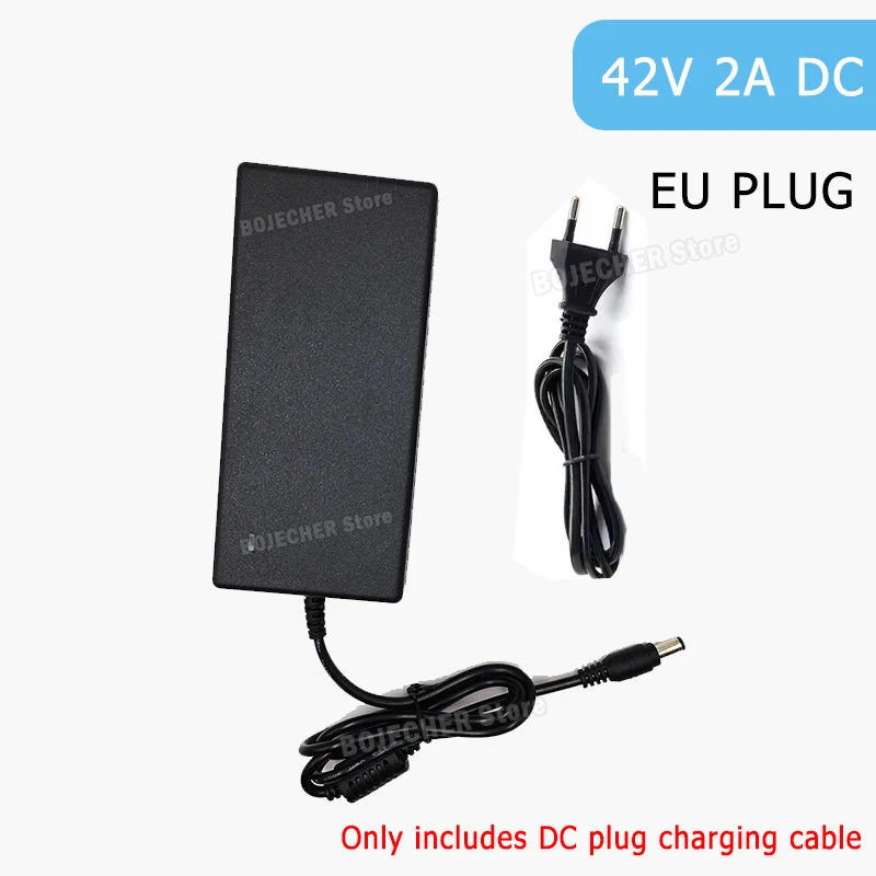 Universal Lithium Battery Charger, 42V-54.6V, 2A, Multi-Plug (EU/US)