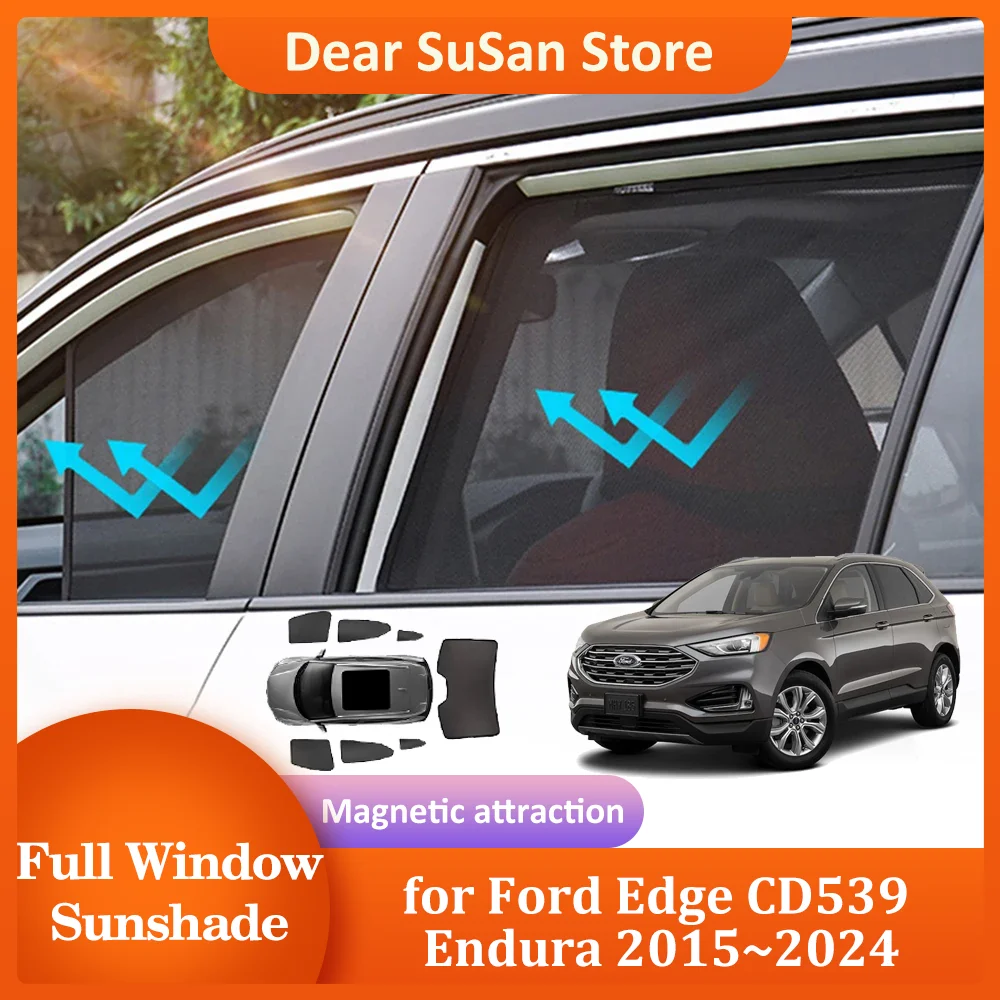 

Автомобильный Магнитный солнцезащитный козырек для Ford Edge CD539 Endura 2015 ~ 2024,2016 2017 2018 2019 2020 2021 2022 2023 коврик для занавески на лобовое стекло на крышу, солнцезащитный козырек, аксессуары