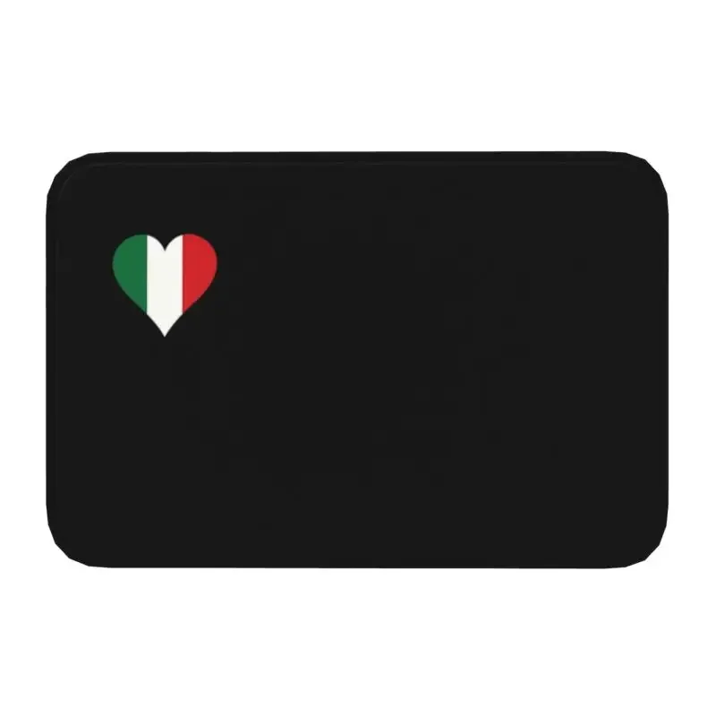 

Personalized Italy Flag As Heart Doormat Mat Anti-Slip Patriotic Italian Bath Kitchen Toilet Rug Carpet 40*60cm