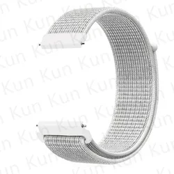 Nylon Loop Sport Bracelet - Adjustable 20mm/22mm Strap - 22mm watch Strap (20 Summit white)