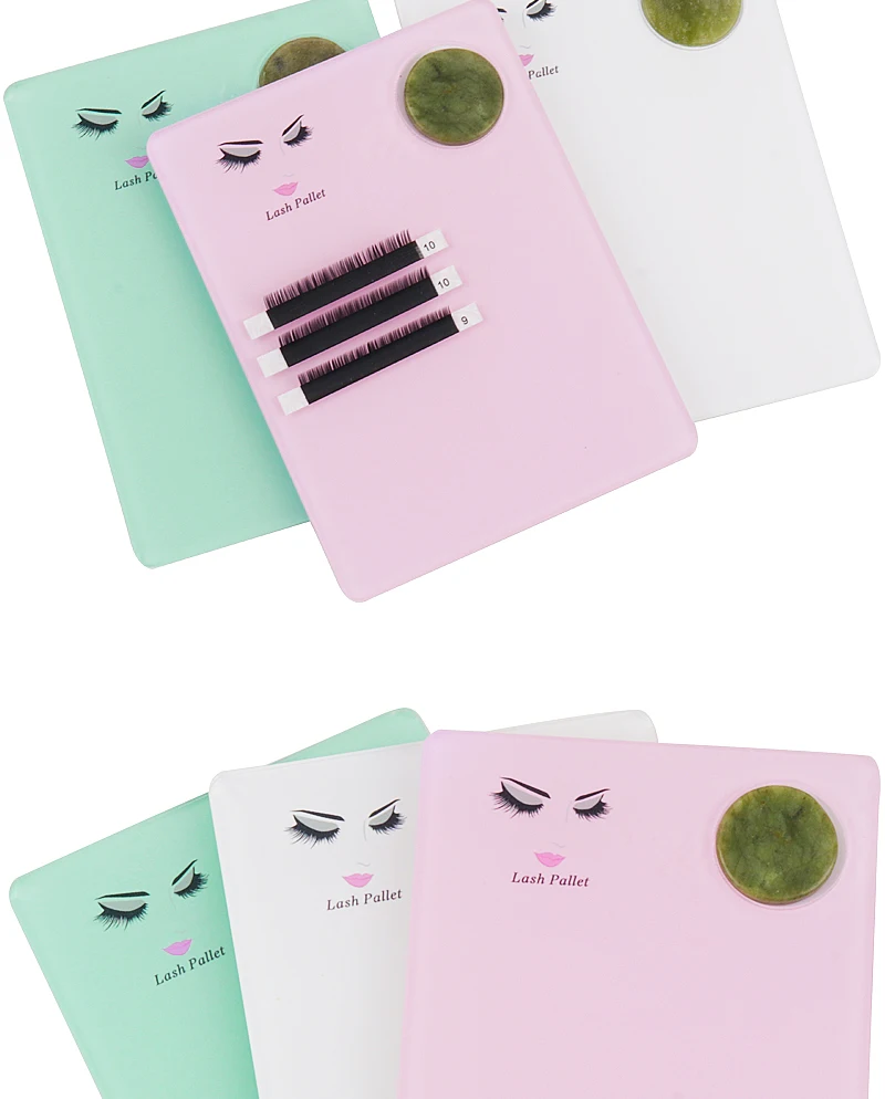 Acryl Jade Stein Wimpern Platte Tablett Pfropfen Falsche Wimpern Verlängerung Halter Kleber Palette Bord Stehen Pad Make-Up Dichtung Werkzeuge – Detail 9