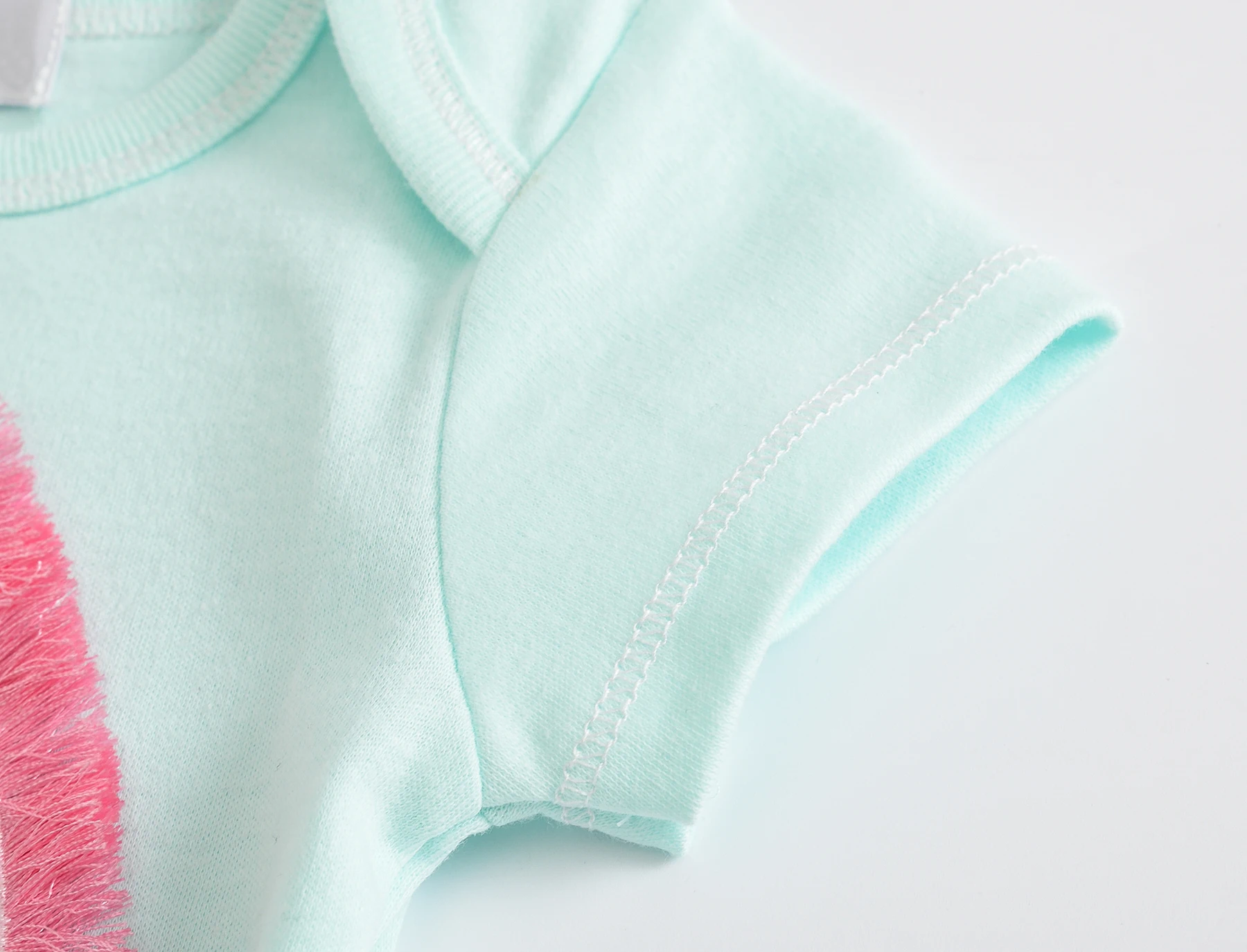 3-teiliges Set Sommer Neugeborene Baby Mädchen Bodysuit Einhorn Säuglingskleidung Kurzarm Baby Mädchen Junge Einteiler Jumpsuit Strampler – Detail 11