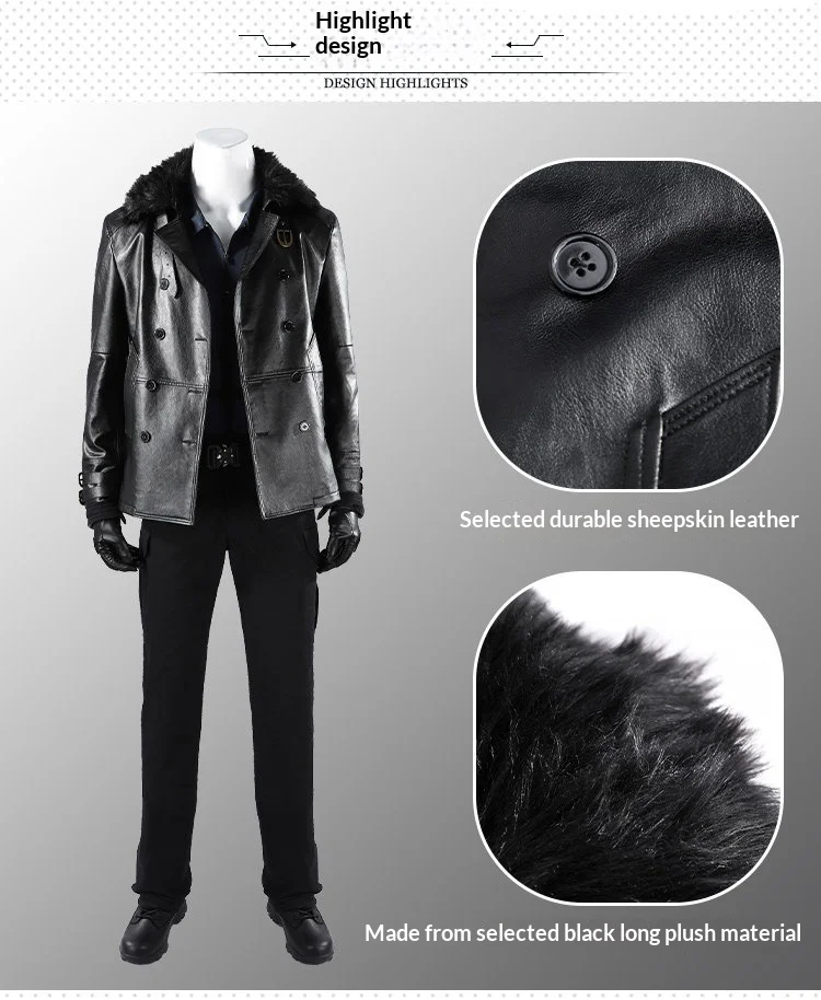 Resident Evil 4 Leon S. Kennedy Cosplay Costume Blue Jacket and Pants Set (Unofficial)