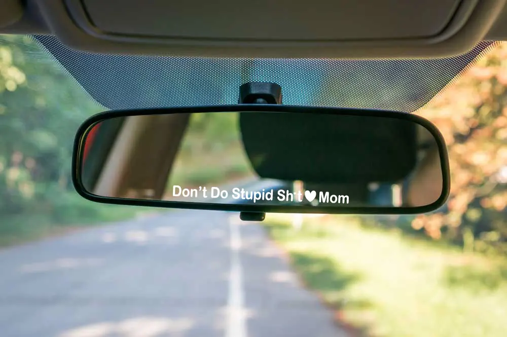 1pc Don&rsquo;t Do Stupid Vinyl Decal Car Rear View Mirror Decal Car Decor Accessories Laptop Stickers Birthday Gifts For Son