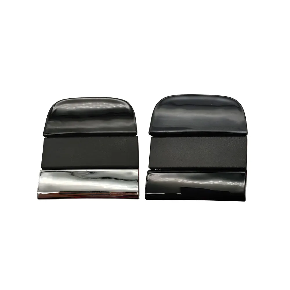 Luxury Car Rear Bumper Tow Hook Cover Cap - White/Black Finish