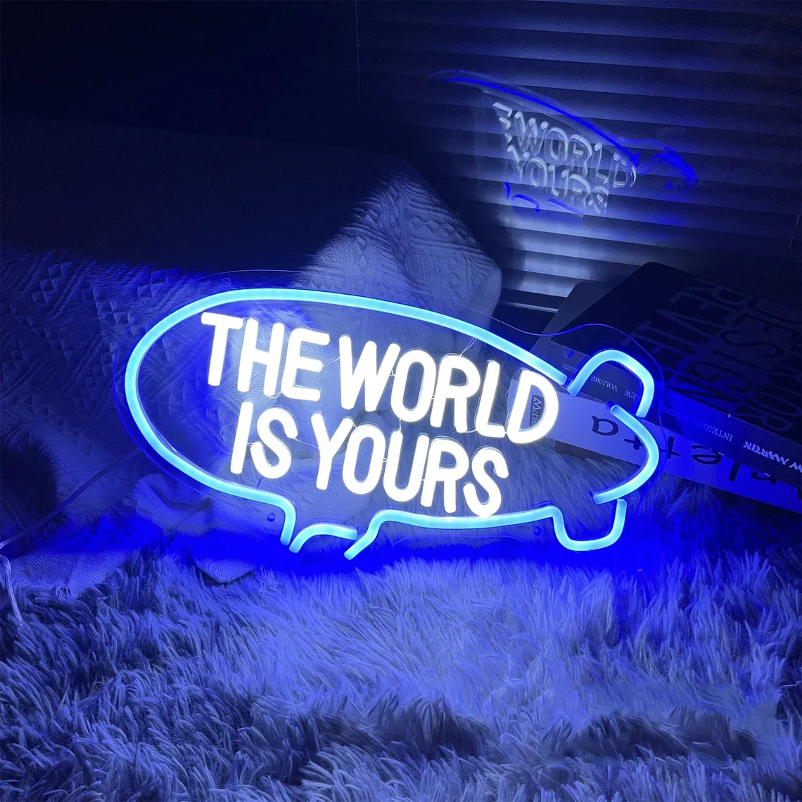 Custom Neon Sign The World Is Yours Neon Light for Home Room Bedroom