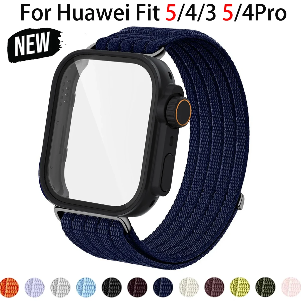 Nylon Band Bracelet with Bumper Frame Protector and Glass Screen Guard