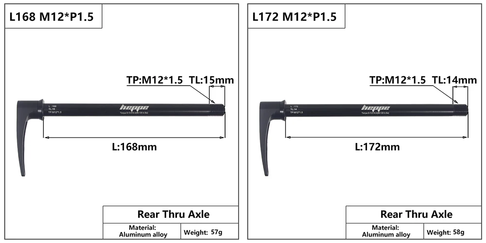 HEPPE Fahrrad Vorne Hinten Steckachse MTB Rennrad Gabel Barrel Welle 12x100 12x110 Hinten Steckachse 12x142 12x148 Quick Release – Detail 8