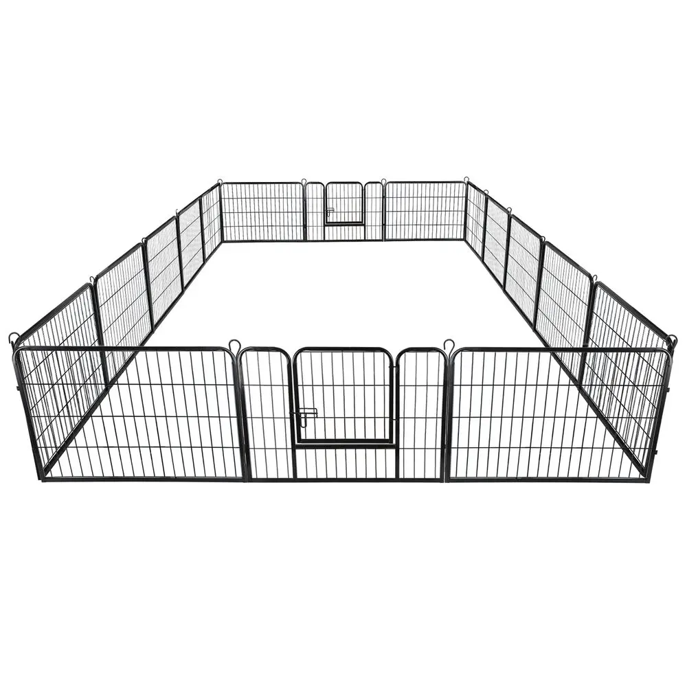 

24" Dog Playpen Crate 16 Panel Fence Pet Play Pen Exercise Puppy Kennel Cage