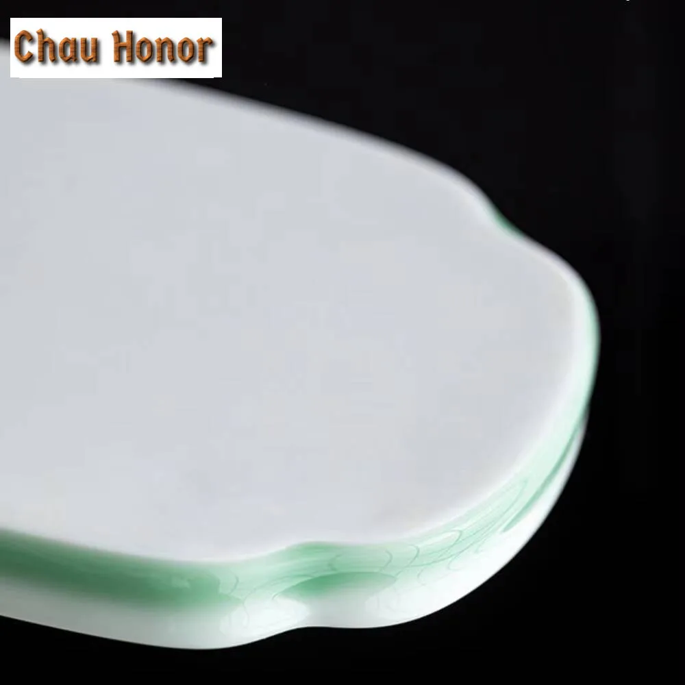 Retro Square Porcelain Pot Dry Bubble Table Chinese Dim Sum Fruit Plate Teaware Accessories Ceramic Exquisite Tea Snack Dish