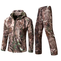 Winter Men TAD Tactical Suits Army Waterproof Fleece Coats+Pants Camouflage Soft Shell Training Uniform Casual  Hooded Jackets 1