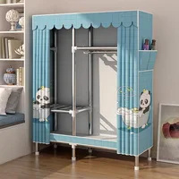 Chambre à coucher location armoire Portable vêtements placard dortoir petite armoire de rangement pliante assemblage organisateur Durable Muebles 5