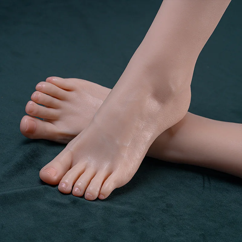 New Top Quality Foot Fetish Toys,Solid Silicone Feet Props Sex Toy,Adult  Toys For Man,Lifelike Skin Ballet Girl Fake Feet From Yimiaokeji, $150.26