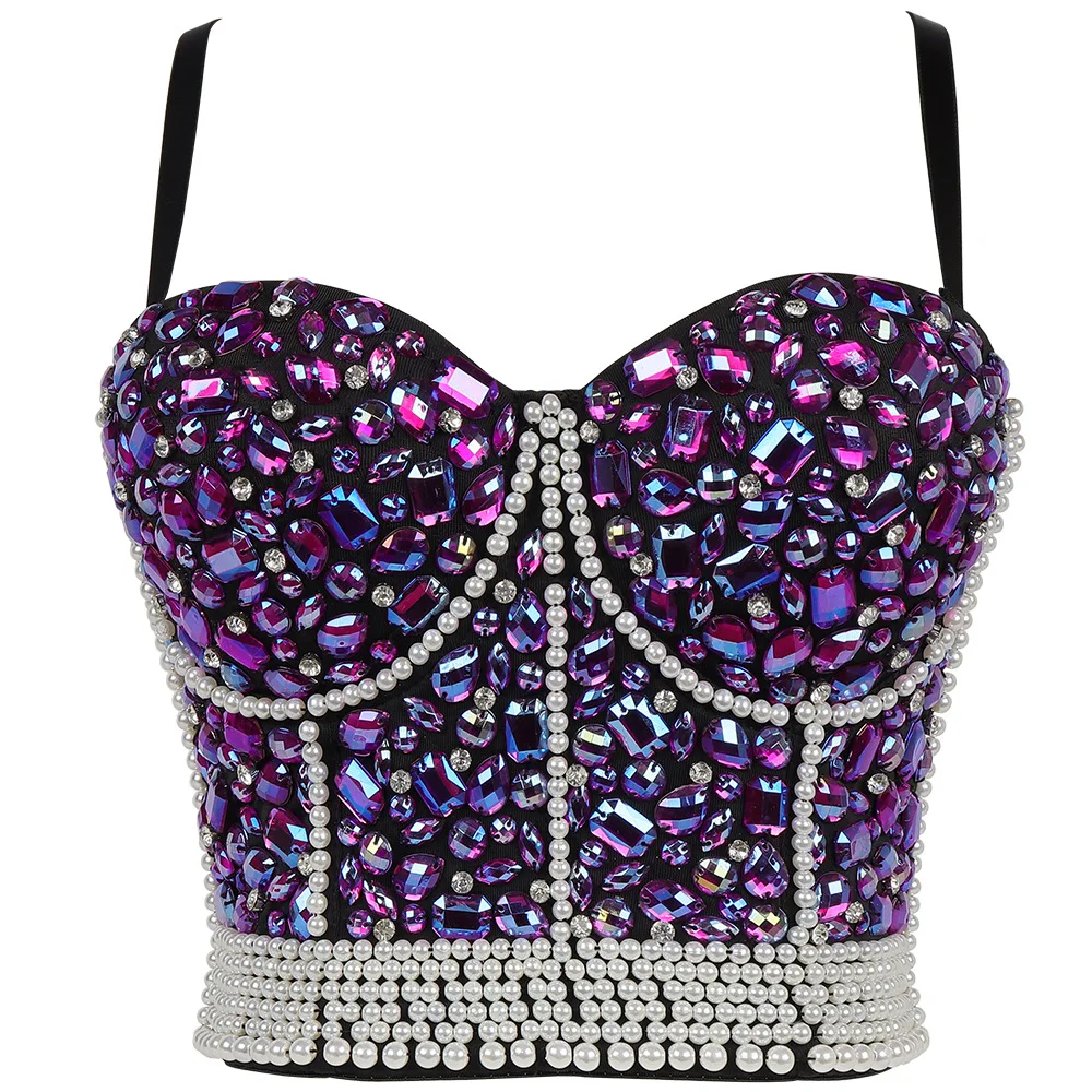 

Rhinestone Crystals Maternity Photography Bra Top Pregnancy Crystals Photography Bralette