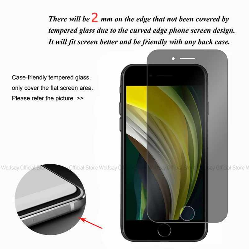 Enhanced Privacy Tempered Glass Screen Protector - 2/4 Pack