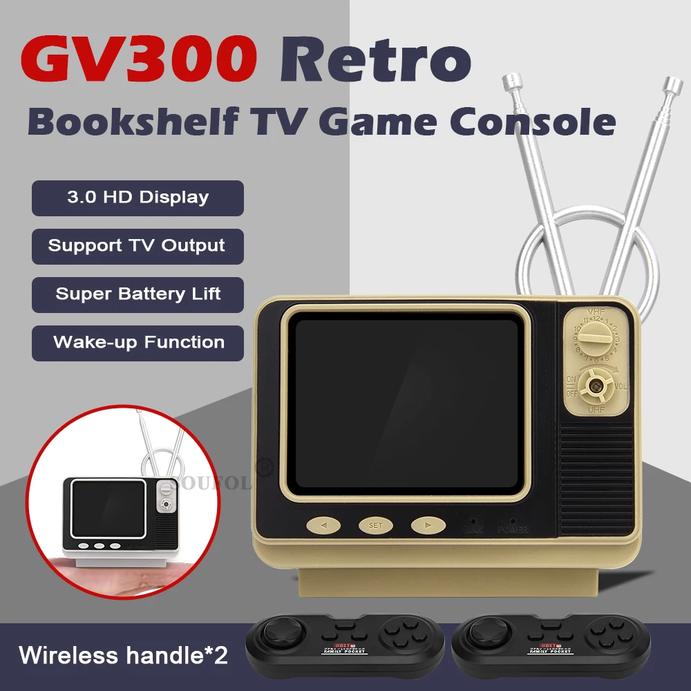 New Mini Retro Tv Game Console Handheld Video Builtin 108 Nes Av Gv300 Machine Video Game
