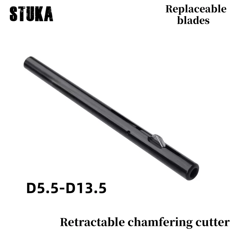 D5.5-13.5 Retractable Chamfering Cutter Replaceable Blades Flexible Deburring Trimming Tool