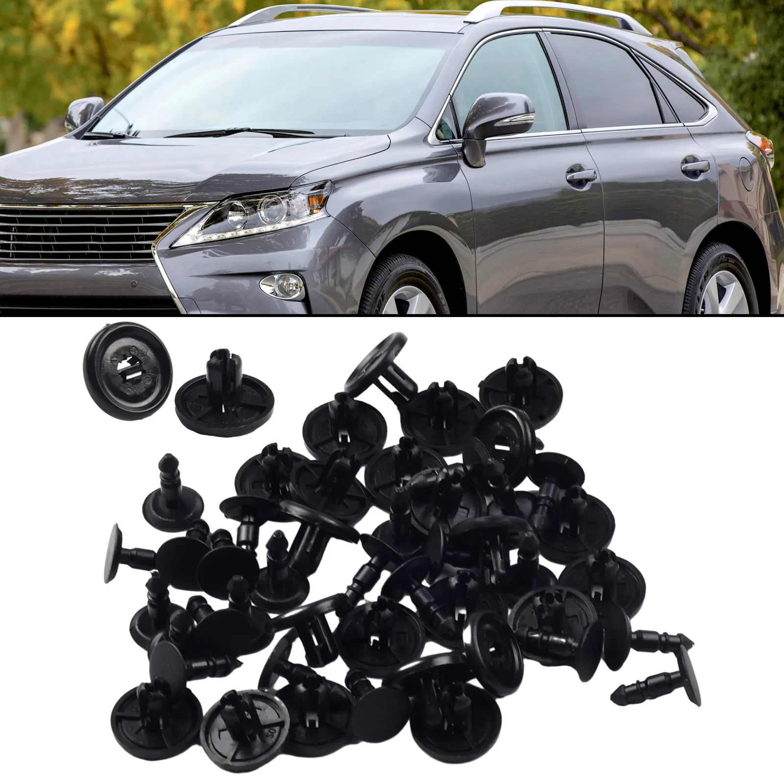 

25 шт., пластиковые нажимные зажимы для автомобилей LEXUS ES300 ES350, RAV4