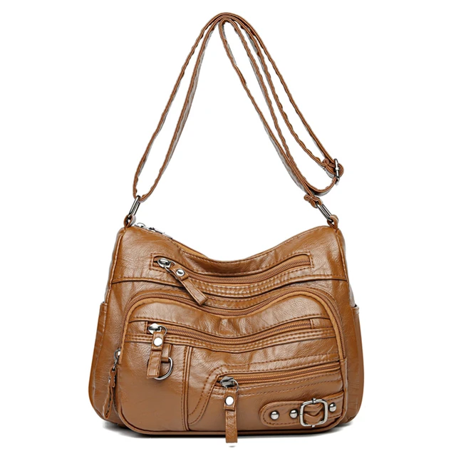 Exclusive Genuine Leather Bag with 2 compartments and twist closure