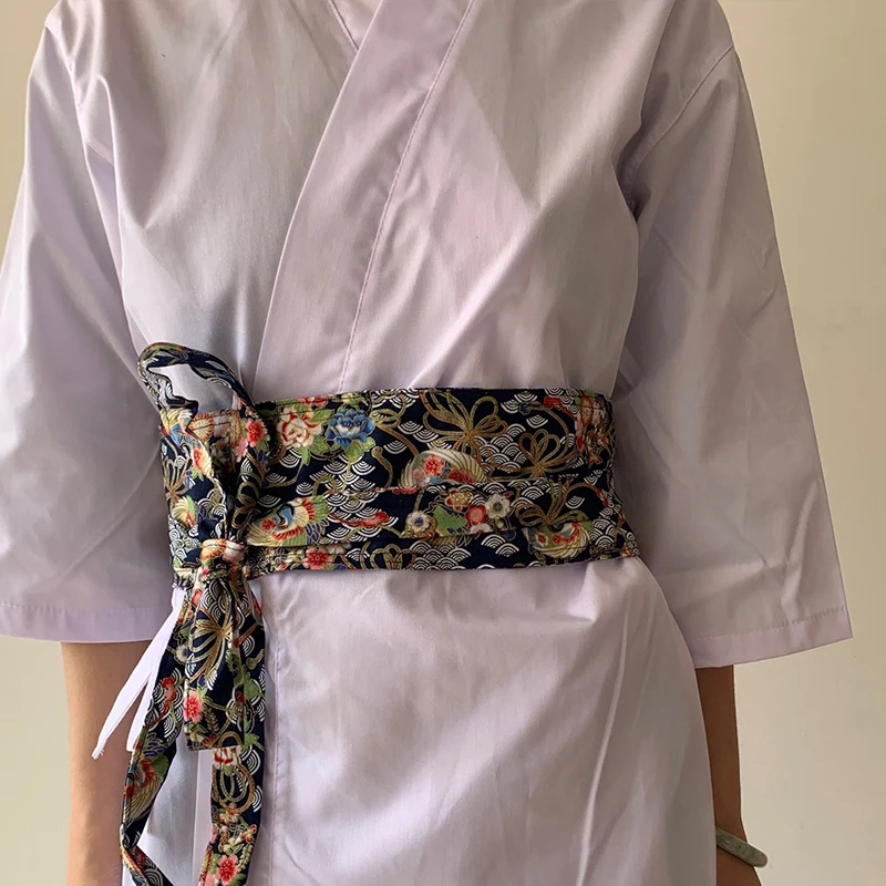 Japanischen Stil Gürtel Chinesische Sushi Restaurant Kellner Chef Taille Gürtel Retro Kimono Korsett Taille Obi Kleid Schärpe Riemen Hanfu Gürtel – Detail 9