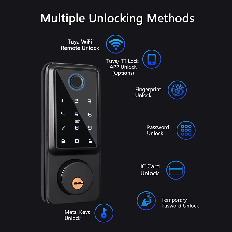 RAYKUBE H4 Free Shipping From Brazil Free Tax Tuya WiFi/ TT Lock Electronic  Lock Smart Door Lock Fingerprint Digital Door Lock - AliExpress