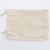 5/10 Pcs/Lot Home Kitchen 130g Natural Cotton Storage Bags Christmas Gift Fabric Package Plain Drawstring Pouches 15x20/20x30cm 5