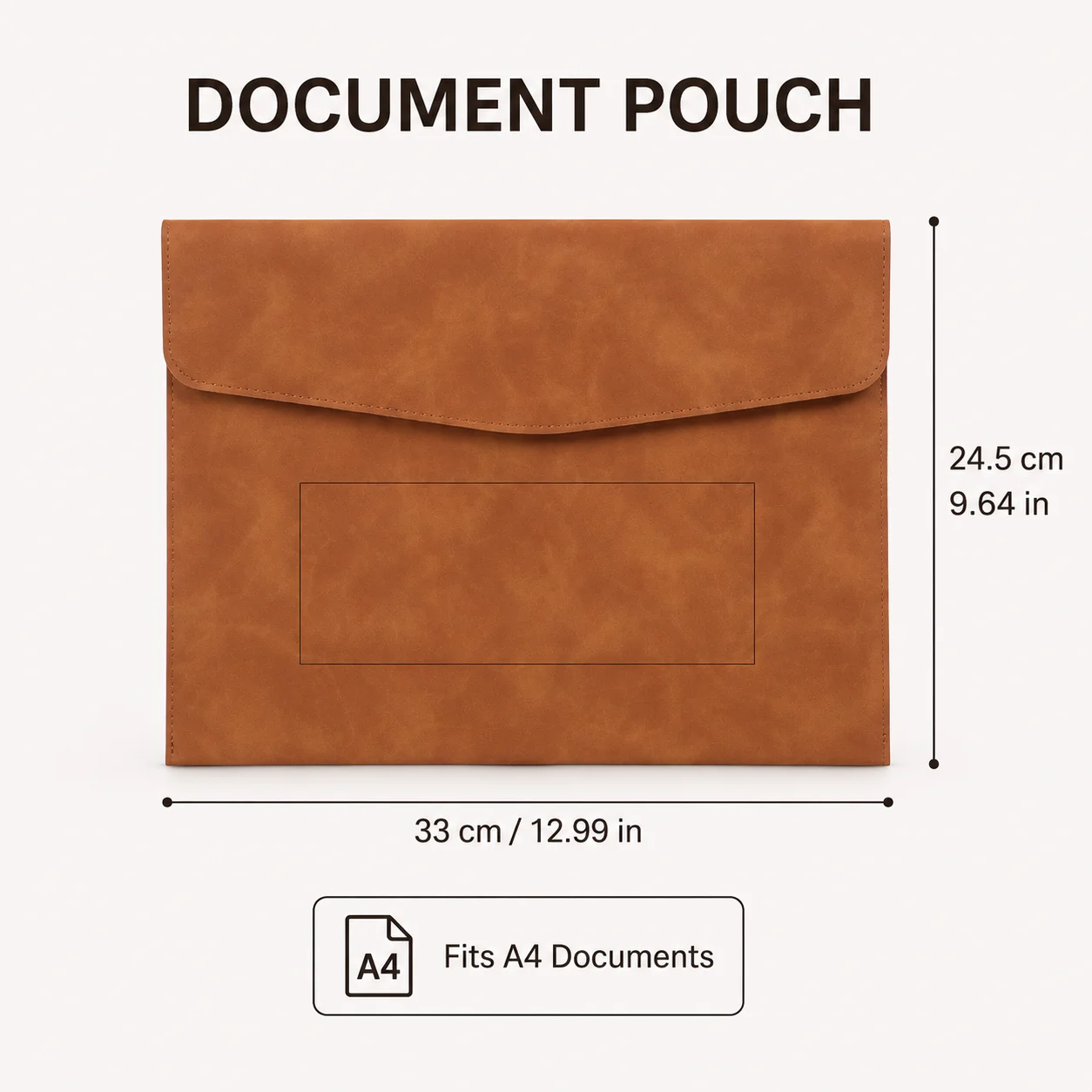 Leather Customized A4 Document Bag - Stylish Large Capacity Briefcase and Personalized Gift
