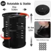 1pc 360 Spinning Makeup Organizer, Lazy Susan Rack Cosmetic Carousel Storage Shelf, Great for Countertop and Bathroom, Clear 3