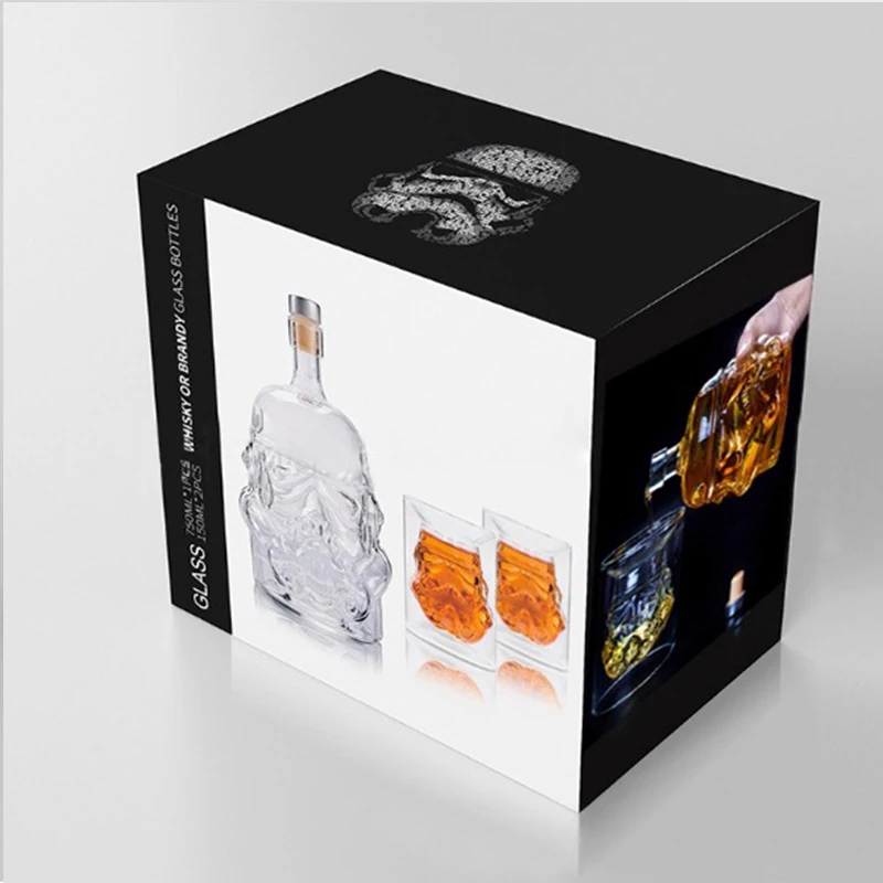 Wine Glass Accessories 750ml Set Storm Trooper Helmet Whiskey Decanter Liquor Bottle Creative Gift