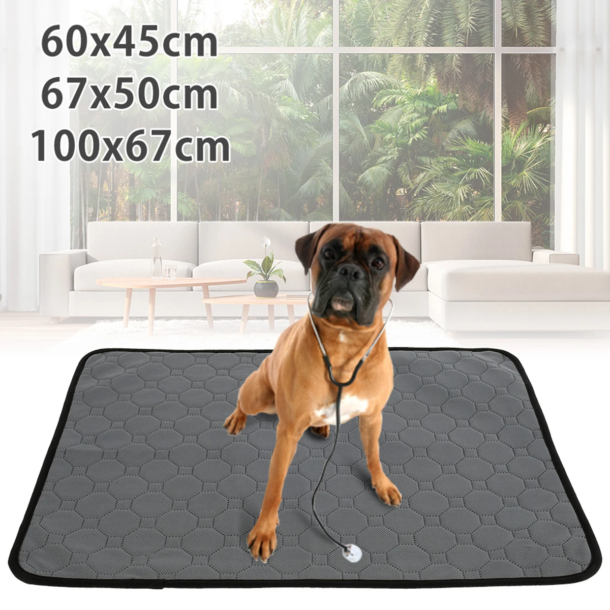 Reusable Absorbent Dog Training Pad Waterproof Pet Bed