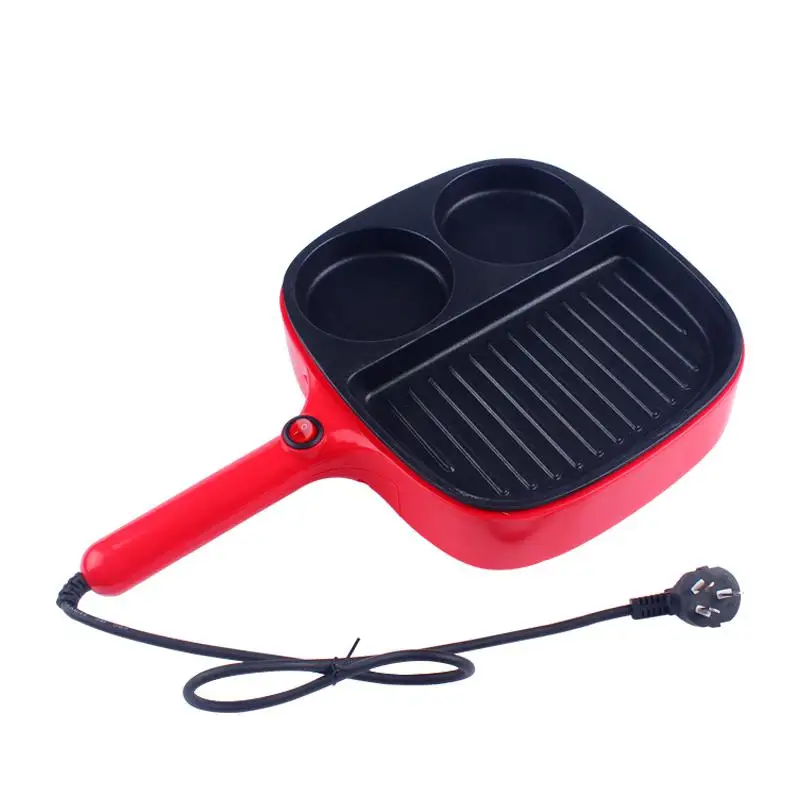 4 in 1 multi egg frying pan 2023 hot mini four hole egg pan non stick frying pan factory direct sales 3 In 1 Electric Frying Pan Multi-functional Non-stick Fried Egg Sausage Pot Mini Breakfast Machine 220v Household Breakfast