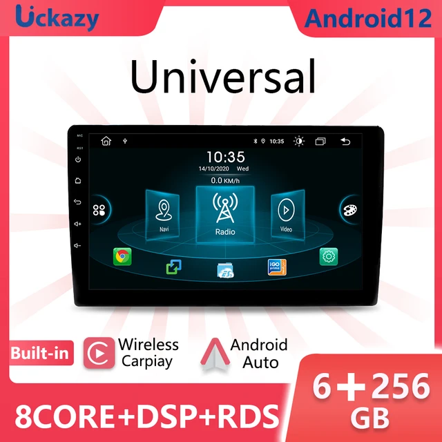 Autoradio GPS Universel 1 DIN Android 12 écran 8